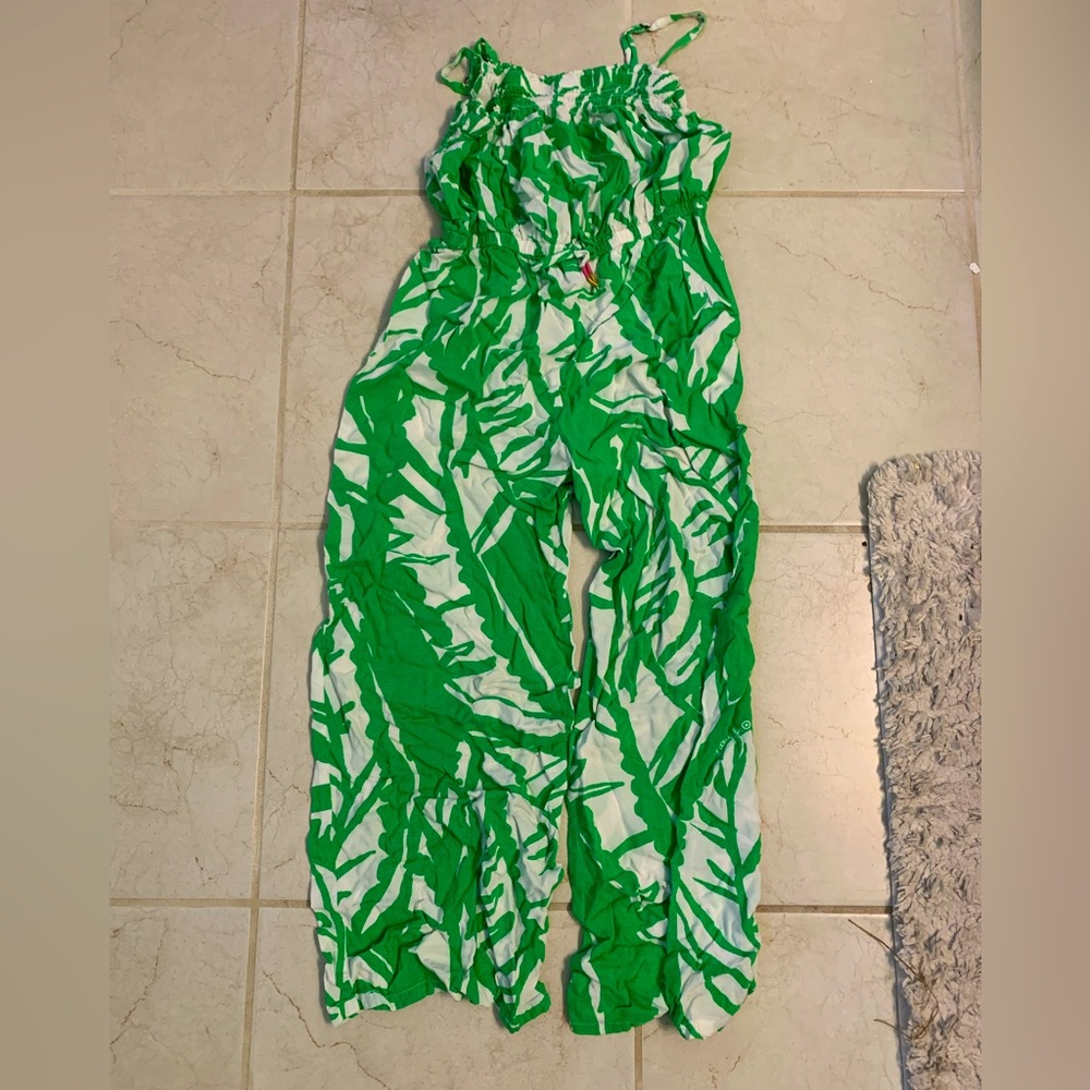 Girls green romper